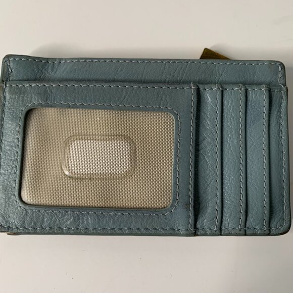 FOSSIL LOGAN ZIP CARD GRAY LEATHER SMALL WALLET CASE - Picture 4 of 11